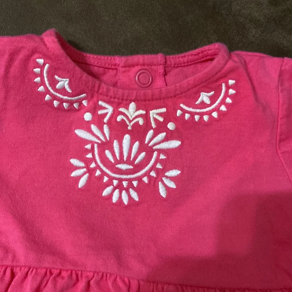 Carter’s pink dress with attached bodysuit 6 months